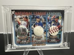 2024 Ball Star Fusion Olson Alonso Albies Triple Game Used Ball Relic /39