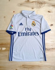 Adidas Real Madrid 2016/2017 Away Soccer Jersey Youth Large 13-14Y Gray-Navy