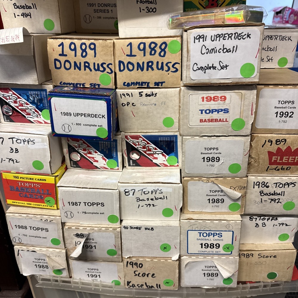 Baseball card complete sets 1981 – 1995 topps fleer donruss leaf + more YOU PICK