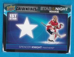 2021-22 Upper Deck Credentials – 1st Star of the Night Rookies Spencer Knight