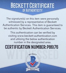 Barry Sanders Autographed and Framed Blue Lions Jersey Auto Beckett COA