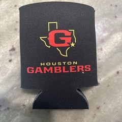 UFL United Football League Houston Gamblers 12oz Can Bottle Cooler Koozie Coozie