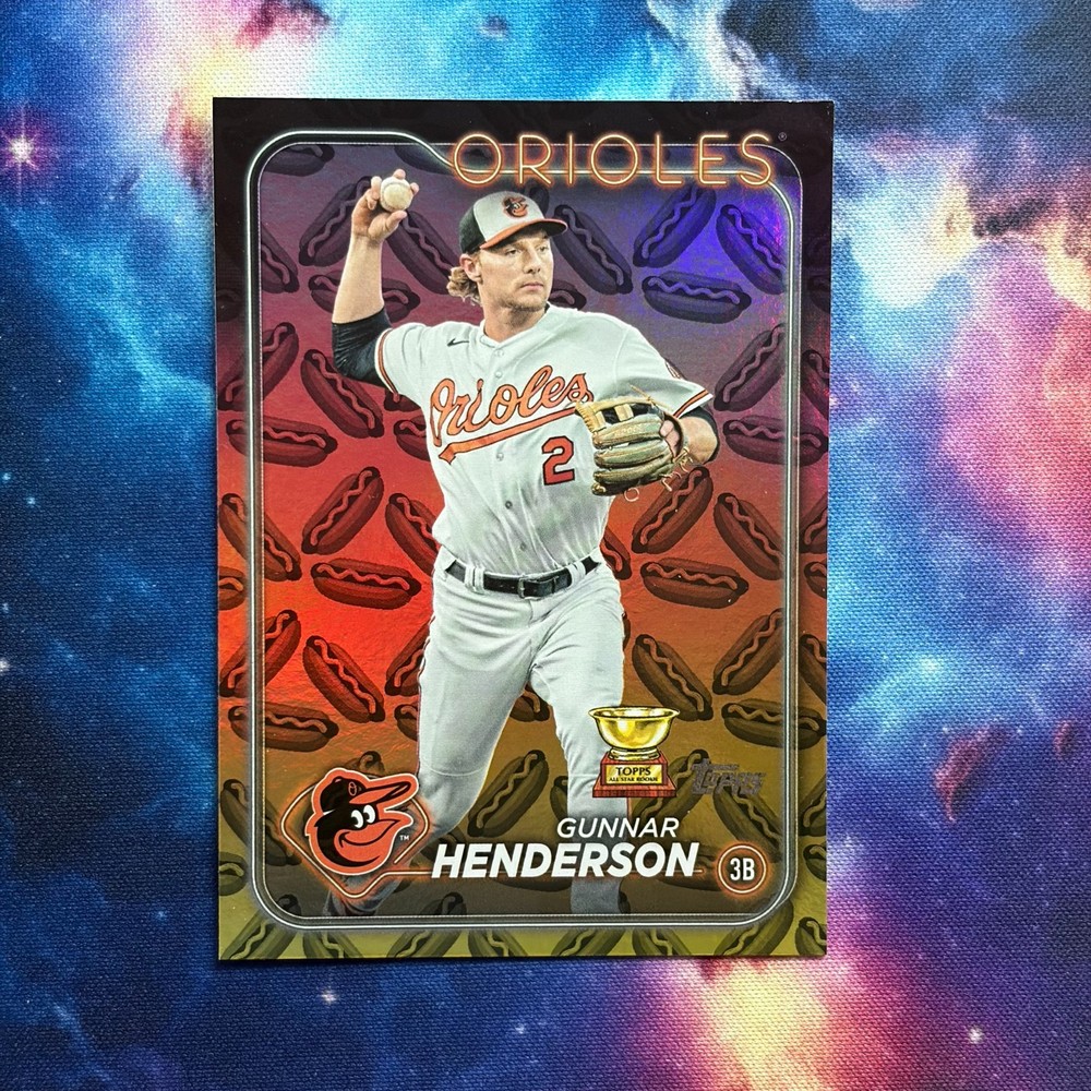Gunnar Henderson #450 Hot Dog GLIZZYFRACTOR Topps 2024 Series 2 NM