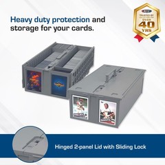 BCW Collectible Card Bin – (Single, Gray) | Holds up to 1600 Single, Gray