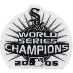 2005 Chicago White Sox World Series Jersey Patch Champion Black White Version