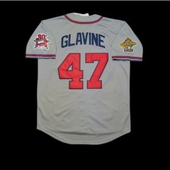 Tom Glavine Atlanta Braves 1995 Men’s World Series Road Gray Baseball Jersey