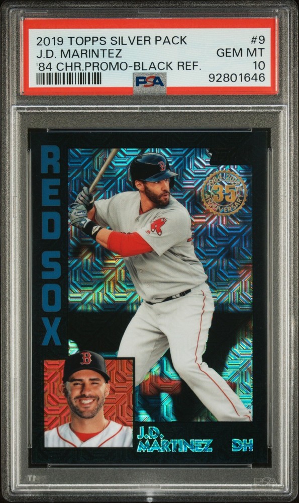 PSA 10 2019 Topps Update ’84 Silver Pack Black Refractor J.D. Martinez /199 Pop1