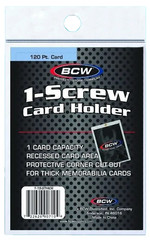 1 BCW 120pt 1-Screw Thick Recessed Screwdown Trading Card Holder Case Jersey