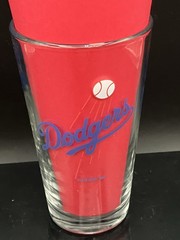 Miller Lite LA Dodgers Beer Glass 2008 MLB Pint Tumbler 5.75” Collectible