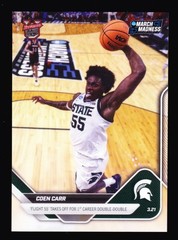 Coen Carr Spartans 1st Career Double-Double 2025-2026 Bowman U Now #105 PR /708