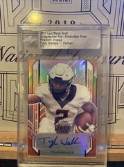 2021 Leaf Metal Draft Tylan Wallace Prismatic Orange Auto 1/1