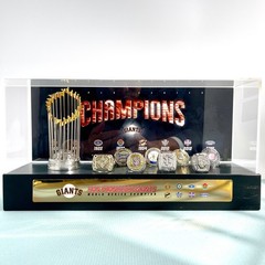 San Francisco Giants MLB World Series Championship Trophy & 8 Rings Display Case