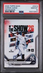 2026 Topps Now MLB The Show 26 Aaron Judge Offseason PSA 10 #OS19