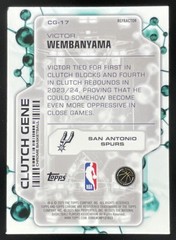 2025-26 Topps Chrome Clutch Gene Refractor #CG-17 Victor Wembanyama