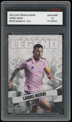 Lionel Messi 2023 Leaf Prized Legend Soccer Card Inter Miami CF 1st Graded 10