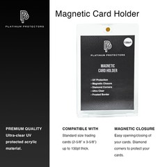 Magnetic Card Holder for 130pt Trading Cards One Touch Fit Clear UV Protection