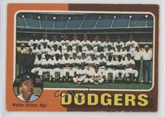1975 O-Pee-Chee Team Checklist Walter Alston Los Angeles Dodgers #361 HOF 0ll