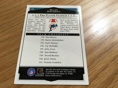 Autographed Football Card Miami Dolphins Unknown Player 1999 Victory