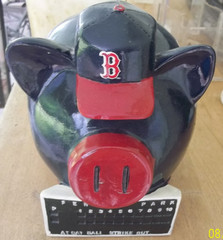 FOREVER MLB BOSTON RED SOX RESIN PIGGY BANK 8 X 7″ W FENWAY SCOREBOARD