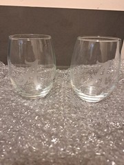 Alabama Crimson Tide Etched Satin Frost Logo Wine or Beverage Glass Set of 2