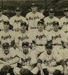 1950 Montreal Royals Type 1 Photo Tommy Lasorda Pre Rookie Chuck Connors