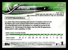 2018 Topps Update #US144 Lou Trivino Rookie Card Oakland Athletics