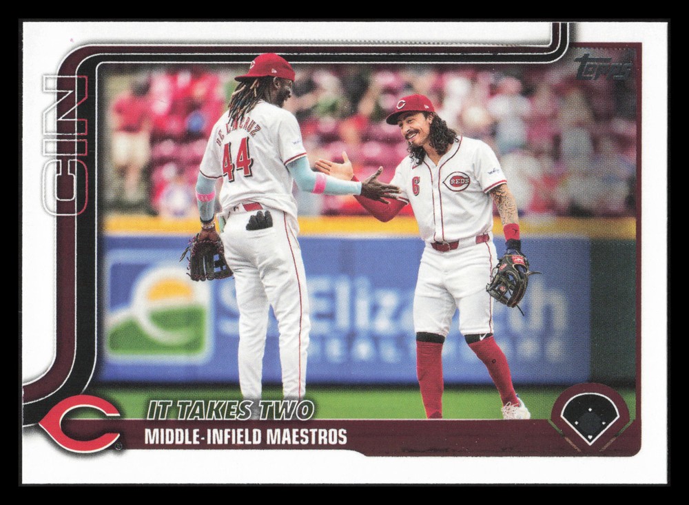 Elly De La Cruz It Takes Two 2025 Topps Series 1 #295 Cincinnati Reds
