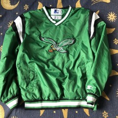 Philadelphia Eagles Starter Sideline Pullover Kelly Green Rare Size M Jacket