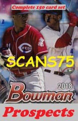 2018 Bowman Prospects Complete 150 card set BP1-BP150
