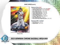 2025 BOWMAN CHROME BASEBALL MEGA BOX