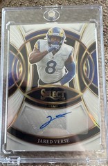 2025 Panini Select – Signatures Jared Verse #SP-JVE White Prizm /35 (AU)