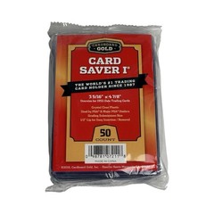 Cardboard Gold Card Saver 1 – Pack of 50 Semi-Rigid Holders – PSA Grading Supply