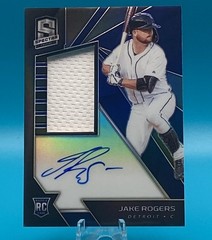 Jake Rogers Auto /199 RC Jersey Patch Relic 2020 Panini Chronicles Spectra #105