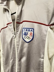 Vintage 1984 USA Olympic Track Jacket Satin Bomber Full Zip Women Xs