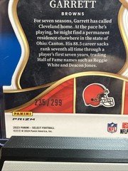 2023 Panini Select – Club Level Myles Garrett #232 Copper Prizm Die-Cut /299