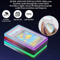 Gradient Colors Graded Card Slab Protector Glitter TPU Bumper For PSA/CGC 35PT