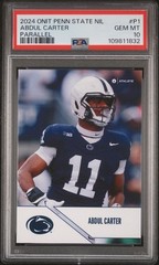 PSA 10 Abdul Carter White Parallel 2024 Onit Penn State Giants Rookie #P-1 SP