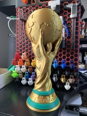 FIFA World Cup All Nations Trophy Replica Gold & Green Soccer Fan Souvenir