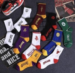 NBA Team Logo Socks, Short Crew Length (Large,10-12) Variety of Teams Available