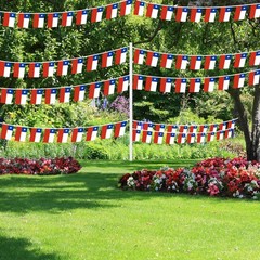 AhfuLife 30 Pcs Chile String Flags for 5.51×8.26 in-30 Pcs,
