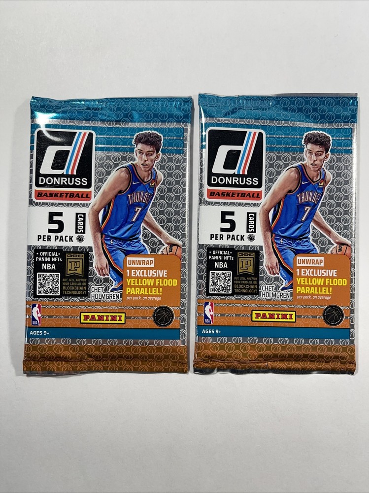 (2) 2022-23 Panini Donruss Basketball Sealed Gravity Feed Pack LOT W/ YELLOWS!