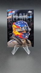 #/75 2025 Topps Chrome F1 CARLOS SAINZ Helmet Collection Black 75th Ann #/75 WOW