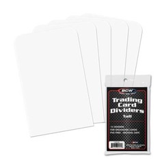 BCW Tall Trading Card Dividers 50 (5 Packs of 10) Fits S/SHOE, Monsters, Supers