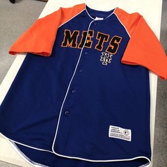 New York Mets Jersey Men’s Med Blue MLB Baseball True Fan Sportswear Sewn VTG