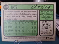 BRETT BATY – 2024 TOPPS HERITAGE OVERSIZED BOXTOPPER /1000 #OB-BB METS