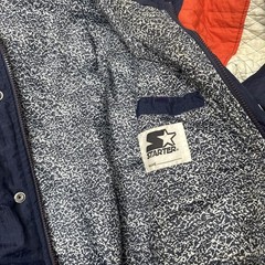 Vintage Syracuse Starter Hooded Jacket Full-zip XL Blue Orange White