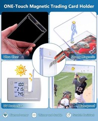 25/50/100/204/408 Pack Ultra-Thin Magnetic One Touch Card Holder For 35PT Cards