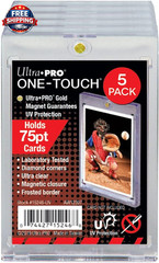 ONE-TOUCH 75PT Magnetic Card Holder – Hard Plastic Trading Card Holder with UV B