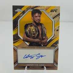 Topps 2024 Chrome UFC Marks of Champions Henry Cejudo #MOC-HCE Gold Auto /50