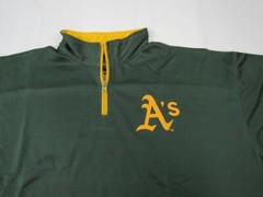 Oakland A’s Athletics Mens Sizes 3XL-4XL-Tall Polyester 1/4 Zip Majestic Shirt